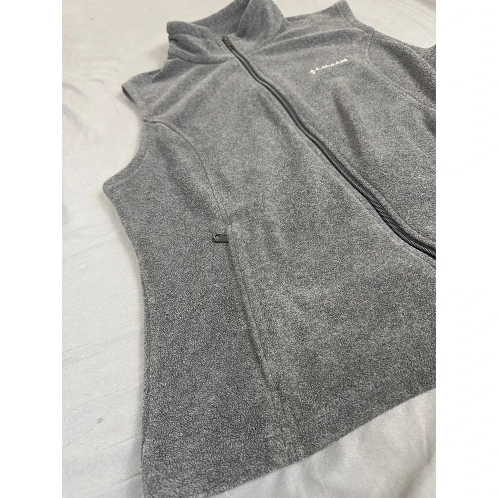 Columbia Sawyer Rapids 2.0 Fleece Vest Gray XL6953 Full Zip Mock Neck Womens XL